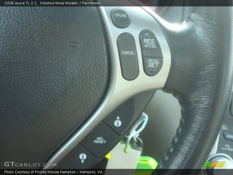 Polished Metal Metallic / Parchment 2008 Acura TL 3.2