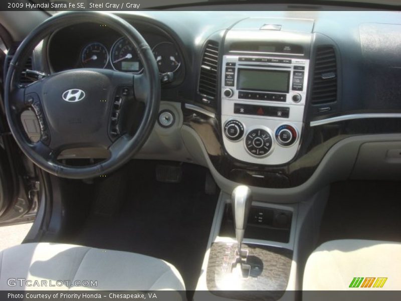 Steel Gray / Gray 2009 Hyundai Santa Fe SE