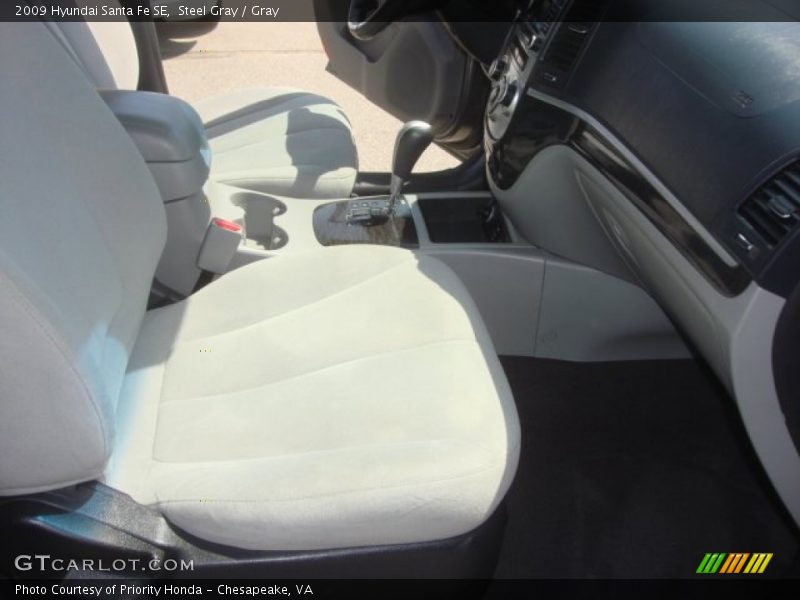 Steel Gray / Gray 2009 Hyundai Santa Fe SE