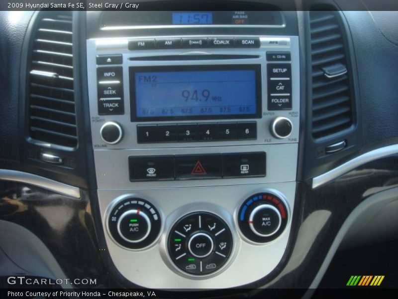 Steel Gray / Gray 2009 Hyundai Santa Fe SE