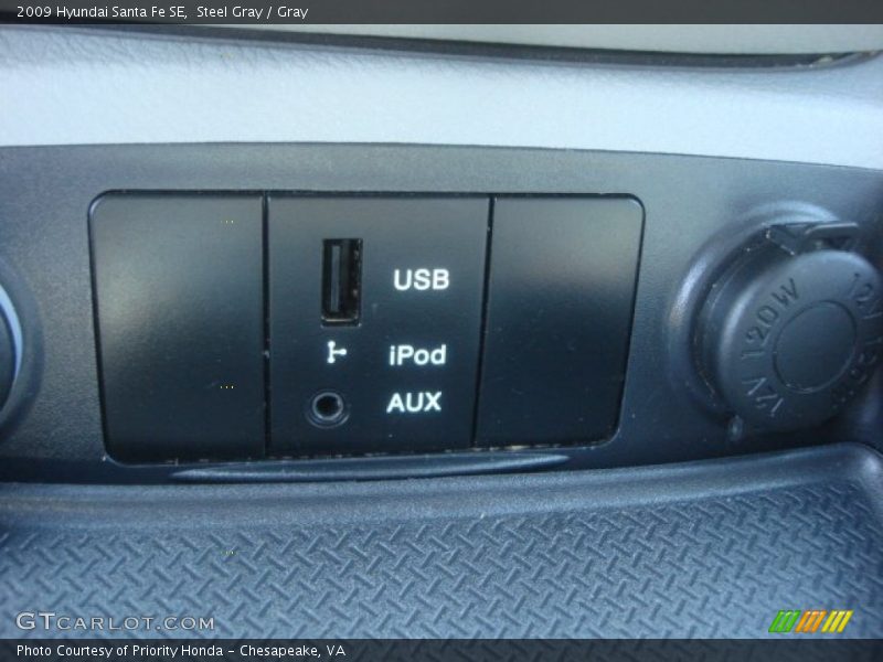 Steel Gray / Gray 2009 Hyundai Santa Fe SE