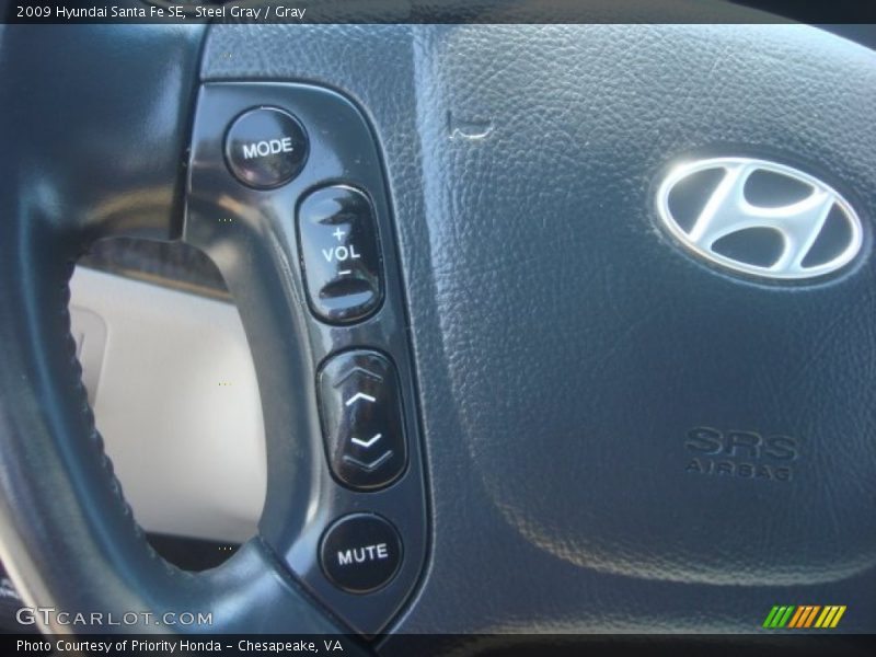 Steel Gray / Gray 2009 Hyundai Santa Fe SE