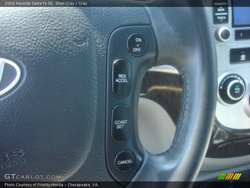 Steel Gray / Gray 2009 Hyundai Santa Fe SE