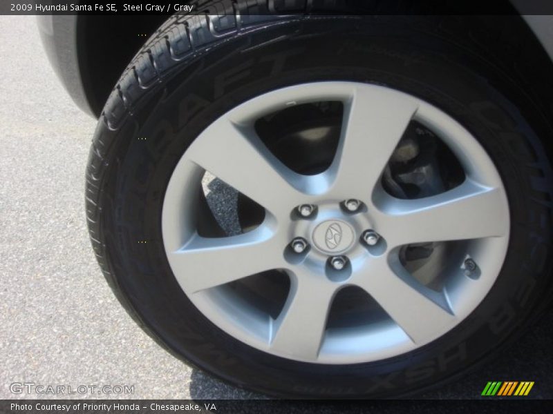 Steel Gray / Gray 2009 Hyundai Santa Fe SE