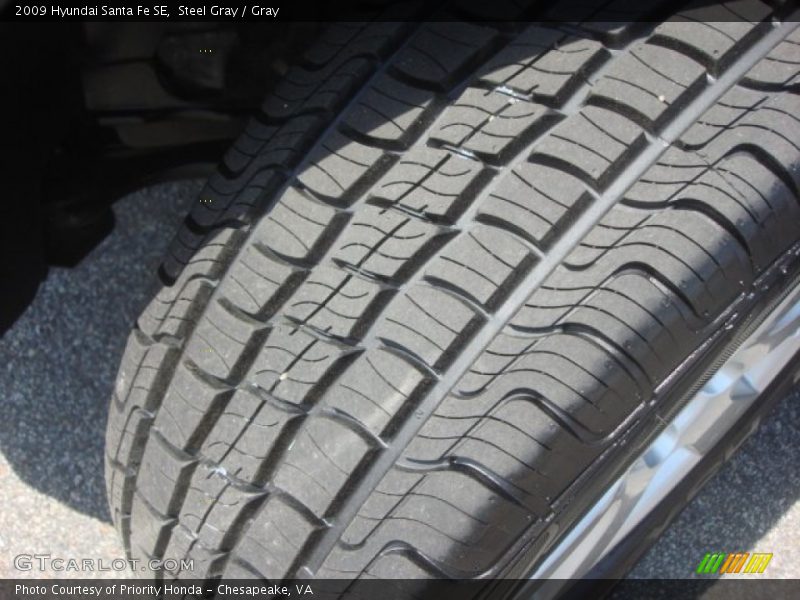 Steel Gray / Gray 2009 Hyundai Santa Fe SE