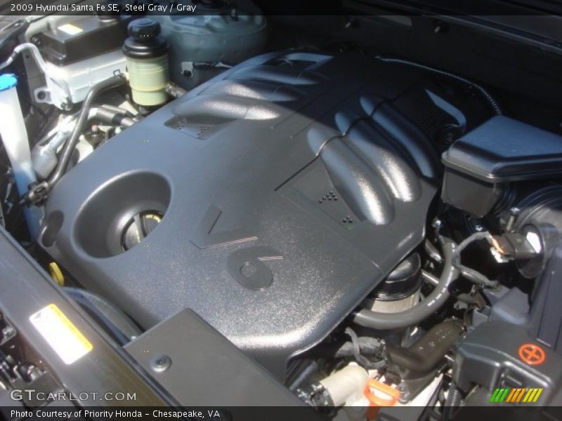 Steel Gray / Gray 2009 Hyundai Santa Fe SE