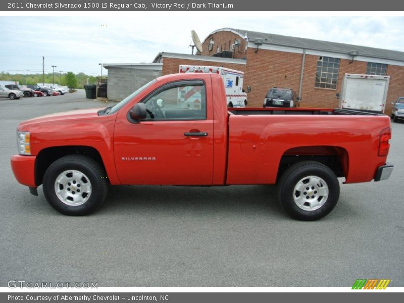 Victory Red / Dark Titanium 2011 Chevrolet Silverado 1500 LS Regular Cab