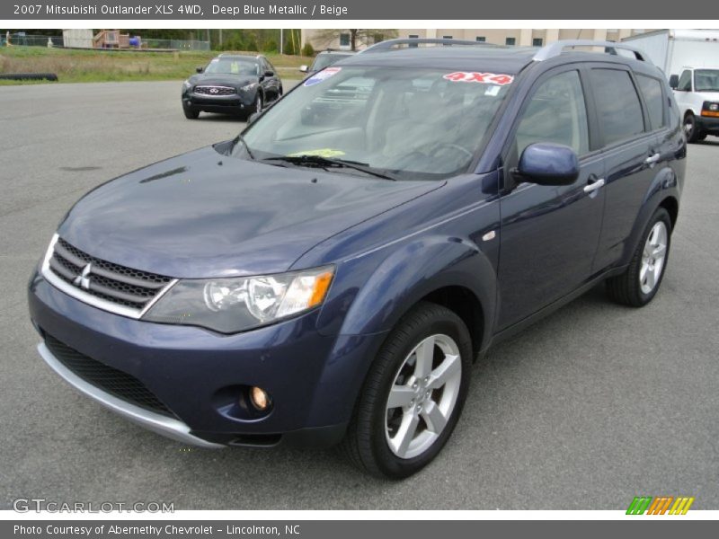 Deep Blue Metallic / Beige 2007 Mitsubishi Outlander XLS 4WD