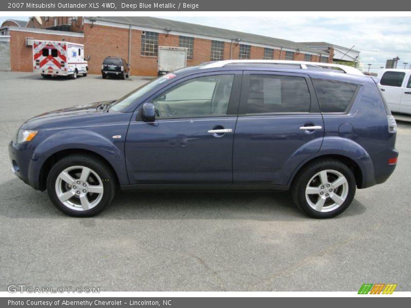 Deep Blue Metallic / Beige 2007 Mitsubishi Outlander XLS 4WD