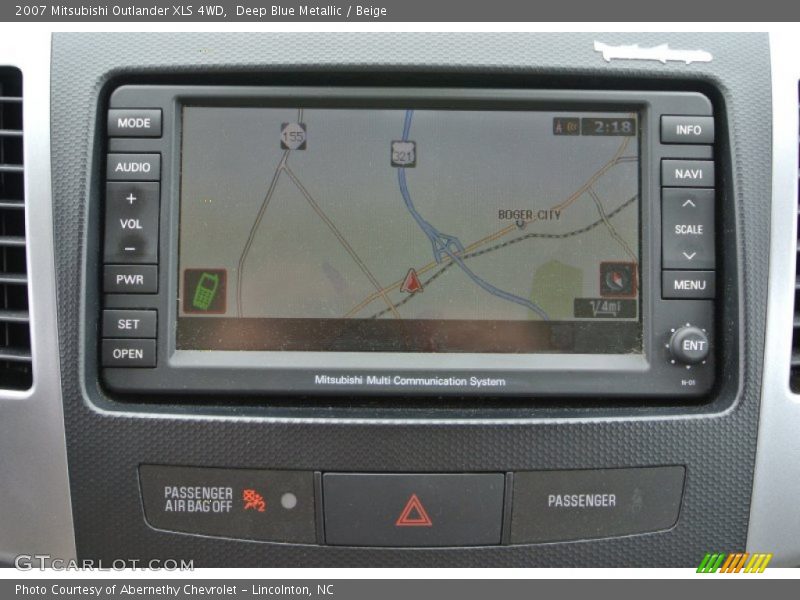 Deep Blue Metallic / Beige 2007 Mitsubishi Outlander XLS 4WD