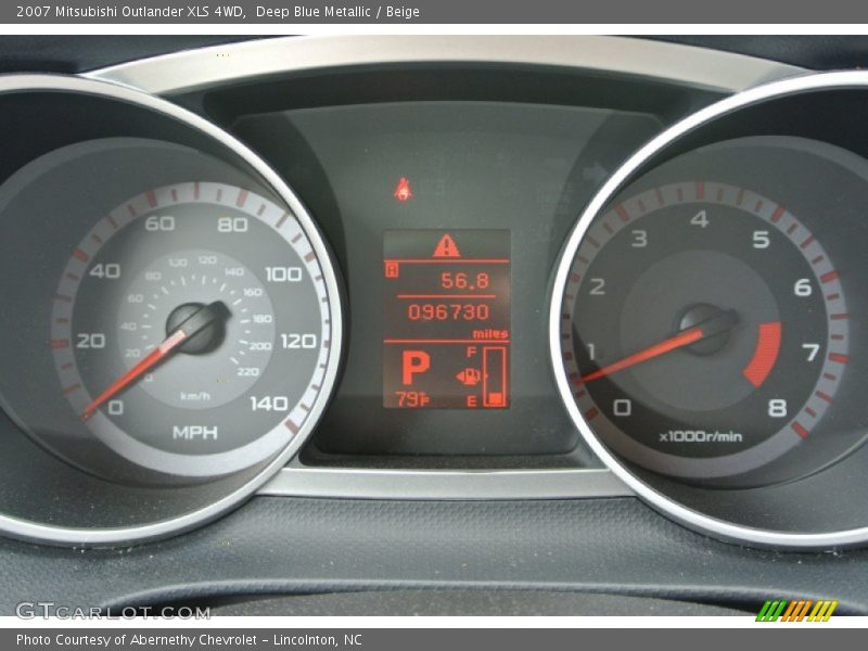 Deep Blue Metallic / Beige 2007 Mitsubishi Outlander XLS 4WD