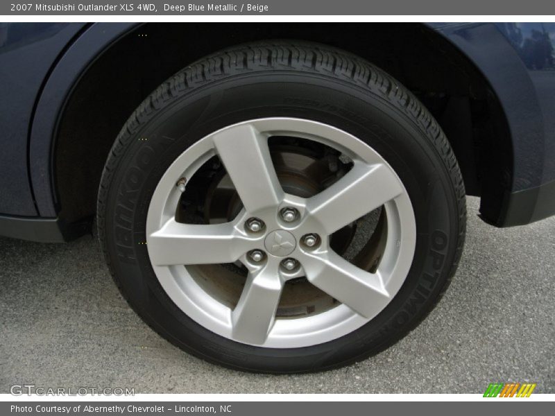 Deep Blue Metallic / Beige 2007 Mitsubishi Outlander XLS 4WD