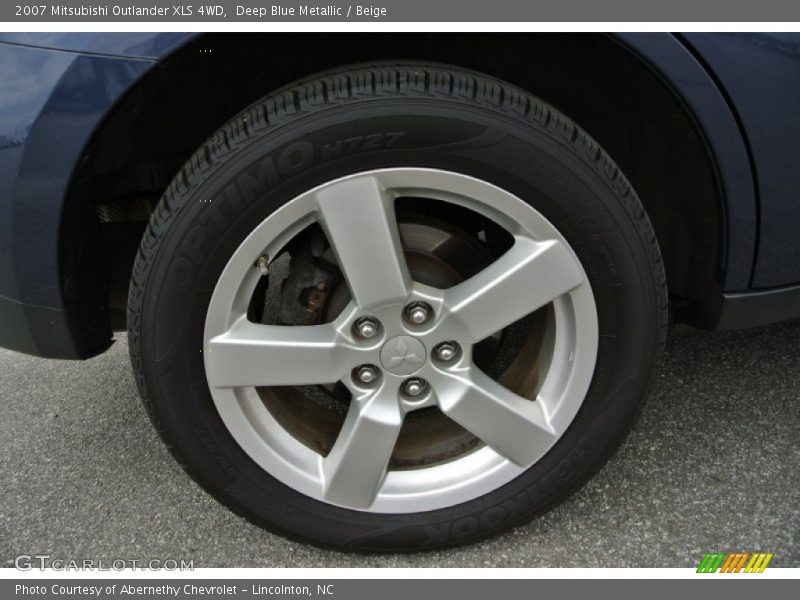 Deep Blue Metallic / Beige 2007 Mitsubishi Outlander XLS 4WD