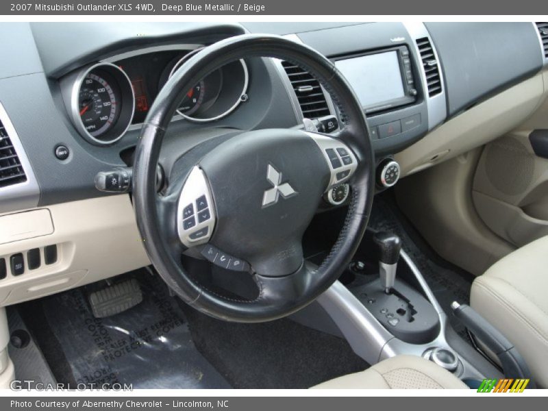 Deep Blue Metallic / Beige 2007 Mitsubishi Outlander XLS 4WD