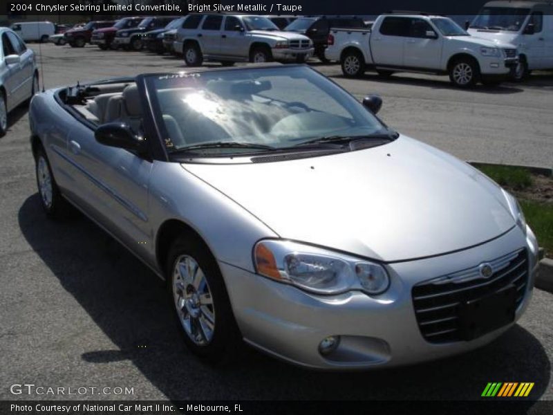 Bright Silver Metallic / Taupe 2004 Chrysler Sebring Limited Convertible