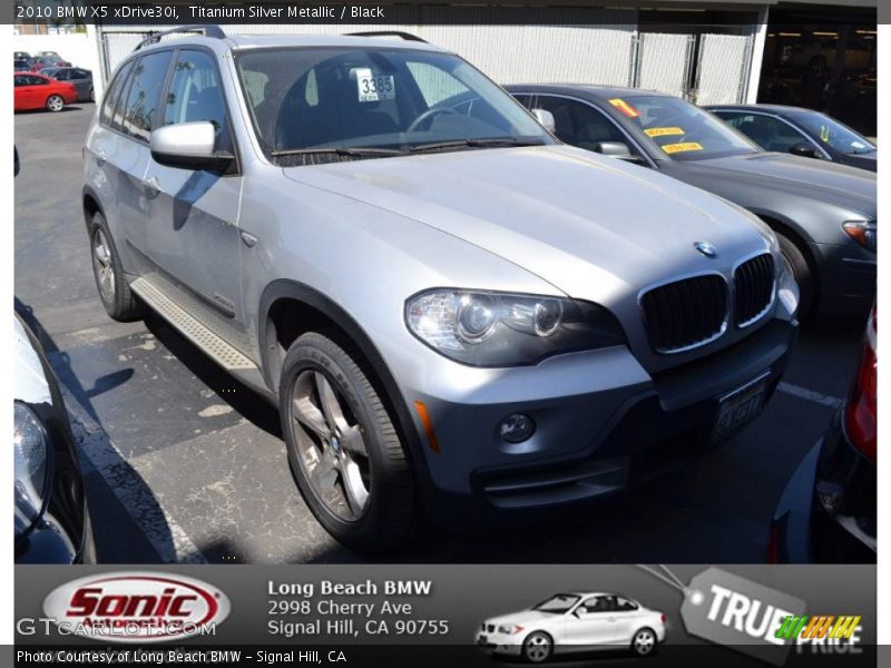 Titanium Silver Metallic / Black 2010 BMW X5 xDrive30i