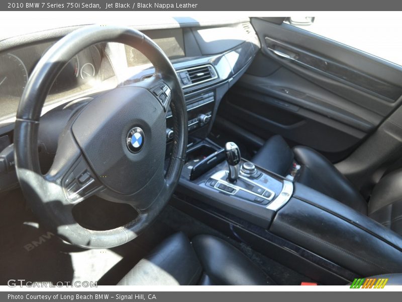 Jet Black / Black Nappa Leather 2010 BMW 7 Series 750i Sedan