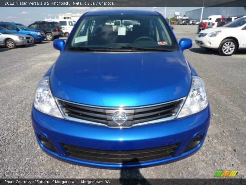 Metallic Blue / Charcoal 2012 Nissan Versa 1.8 S Hatchback