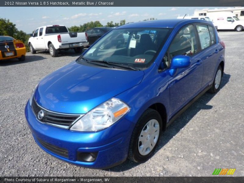 Metallic Blue / Charcoal 2012 Nissan Versa 1.8 S Hatchback
