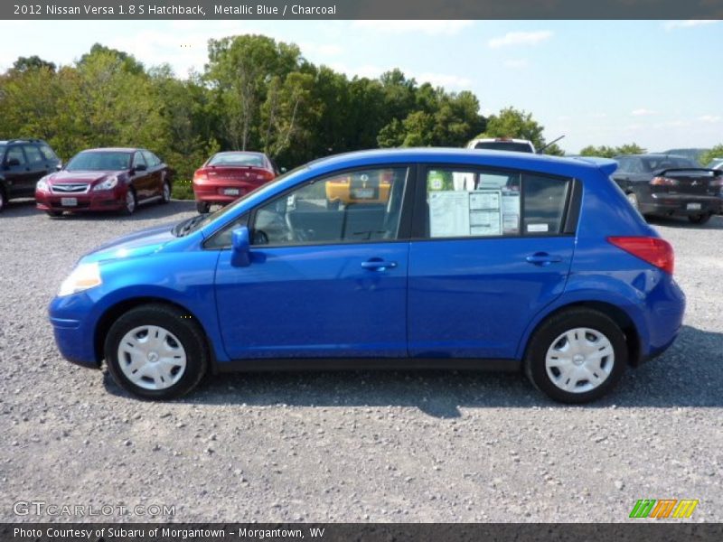 Metallic Blue / Charcoal 2012 Nissan Versa 1.8 S Hatchback
