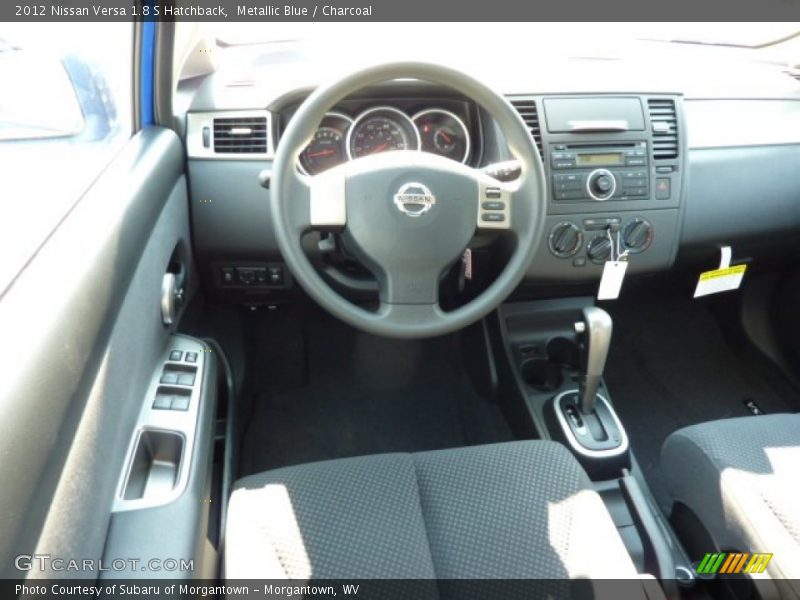 Metallic Blue / Charcoal 2012 Nissan Versa 1.8 S Hatchback