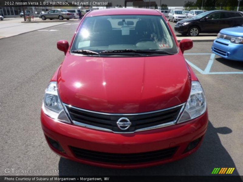 Red Alert / Charcoal 2012 Nissan Versa 1.8 S Hatchback
