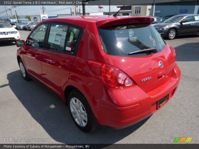 Red Alert / Charcoal 2012 Nissan Versa 1.8 S Hatchback