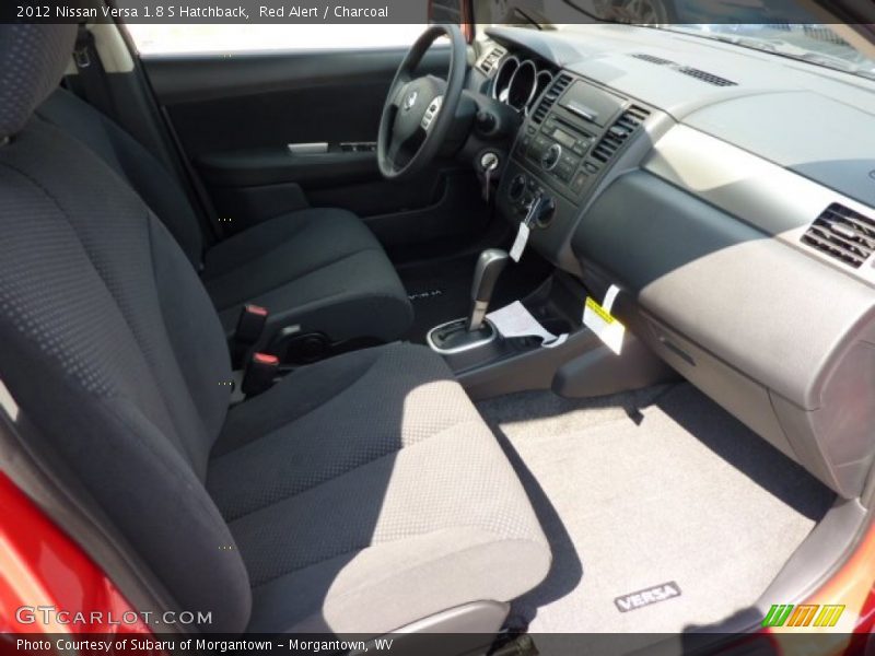 Red Alert / Charcoal 2012 Nissan Versa 1.8 S Hatchback