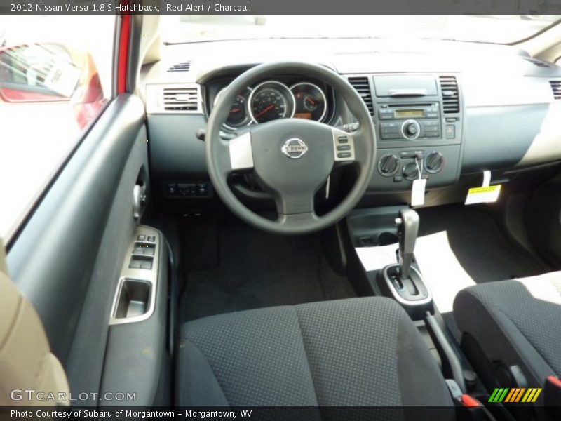 Red Alert / Charcoal 2012 Nissan Versa 1.8 S Hatchback