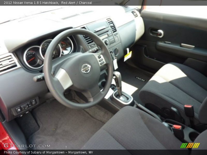 Red Alert / Charcoal 2012 Nissan Versa 1.8 S Hatchback