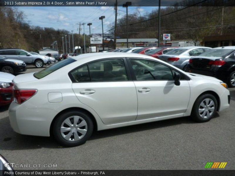 Satin White Pearl / Ivory 2013 Subaru Impreza 2.0i 4 Door