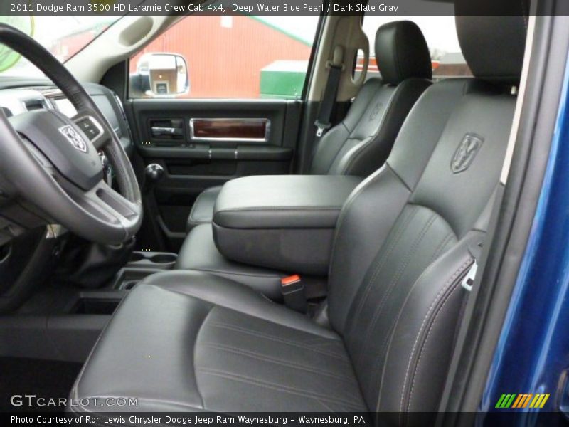 Deep Water Blue Pearl / Dark Slate Gray 2011 Dodge Ram 3500 HD Laramie Crew Cab 4x4
