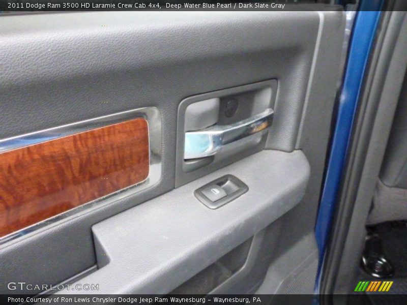 Deep Water Blue Pearl / Dark Slate Gray 2011 Dodge Ram 3500 HD Laramie Crew Cab 4x4