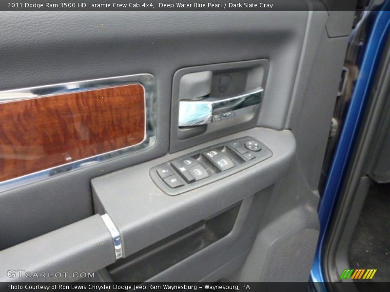Deep Water Blue Pearl / Dark Slate Gray 2011 Dodge Ram 3500 HD Laramie Crew Cab 4x4