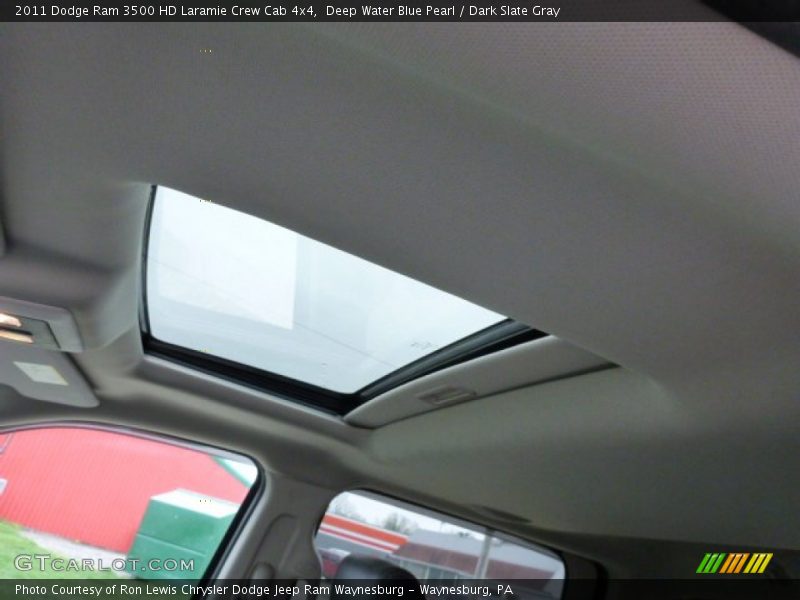 Deep Water Blue Pearl / Dark Slate Gray 2011 Dodge Ram 3500 HD Laramie Crew Cab 4x4