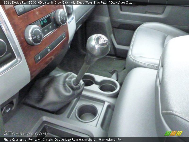 Deep Water Blue Pearl / Dark Slate Gray 2011 Dodge Ram 3500 HD Laramie Crew Cab 4x4