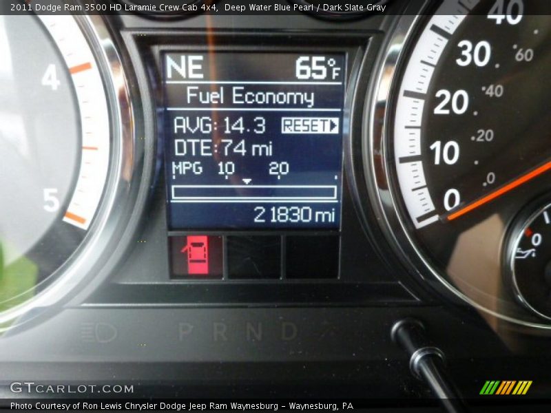 Deep Water Blue Pearl / Dark Slate Gray 2011 Dodge Ram 3500 HD Laramie Crew Cab 4x4