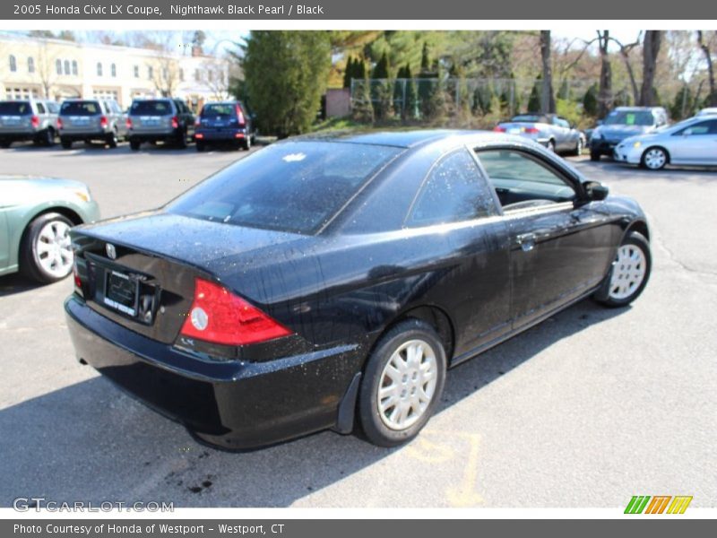 Nighthawk Black Pearl / Black 2005 Honda Civic LX Coupe