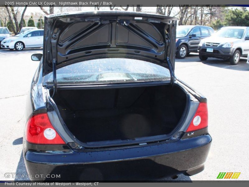 Nighthawk Black Pearl / Black 2005 Honda Civic LX Coupe