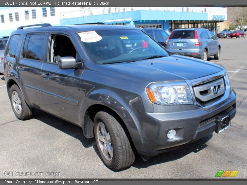 Polished Metal Metallic / Black 2011 Honda Pilot EX 4WD
