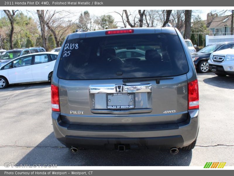 Polished Metal Metallic / Black 2011 Honda Pilot EX 4WD