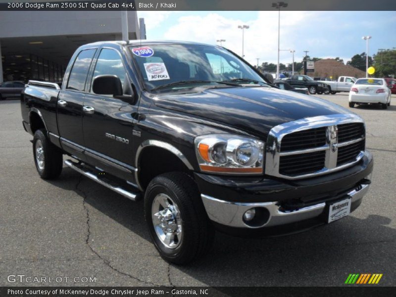 Black / Khaki 2006 Dodge Ram 2500 SLT Quad Cab 4x4