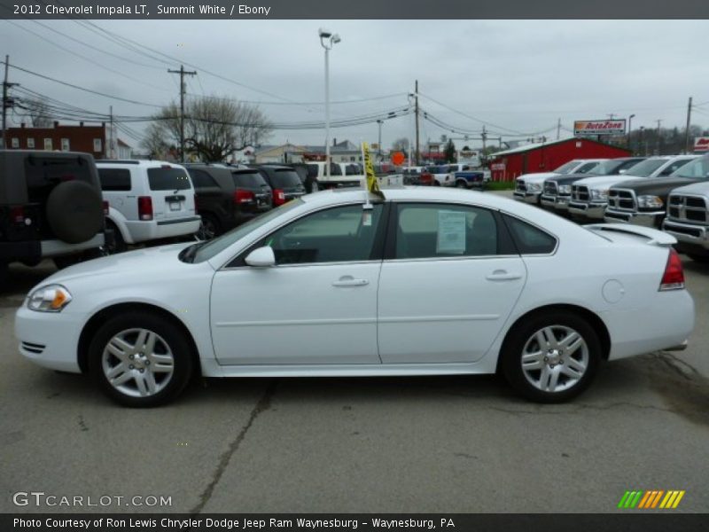 Summit White / Ebony 2012 Chevrolet Impala LT