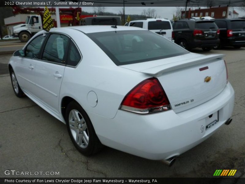 Summit White / Ebony 2012 Chevrolet Impala LT