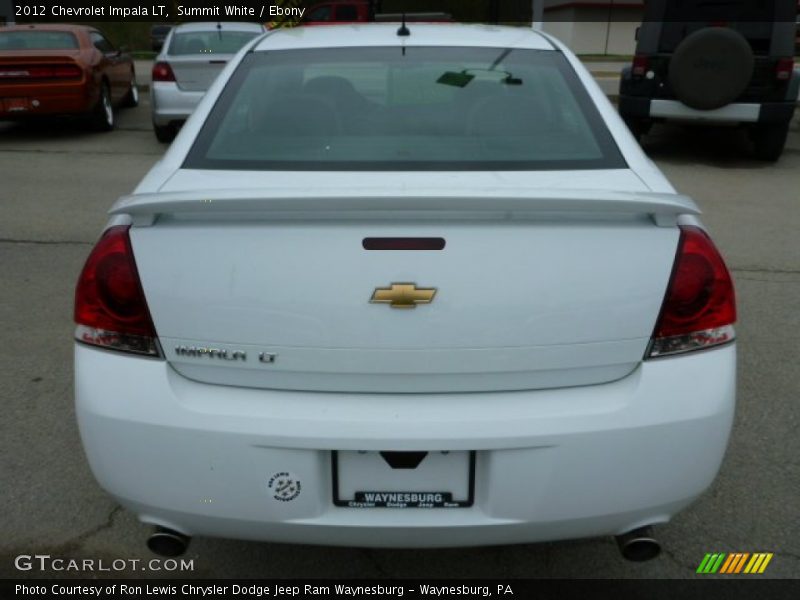 Summit White / Ebony 2012 Chevrolet Impala LT