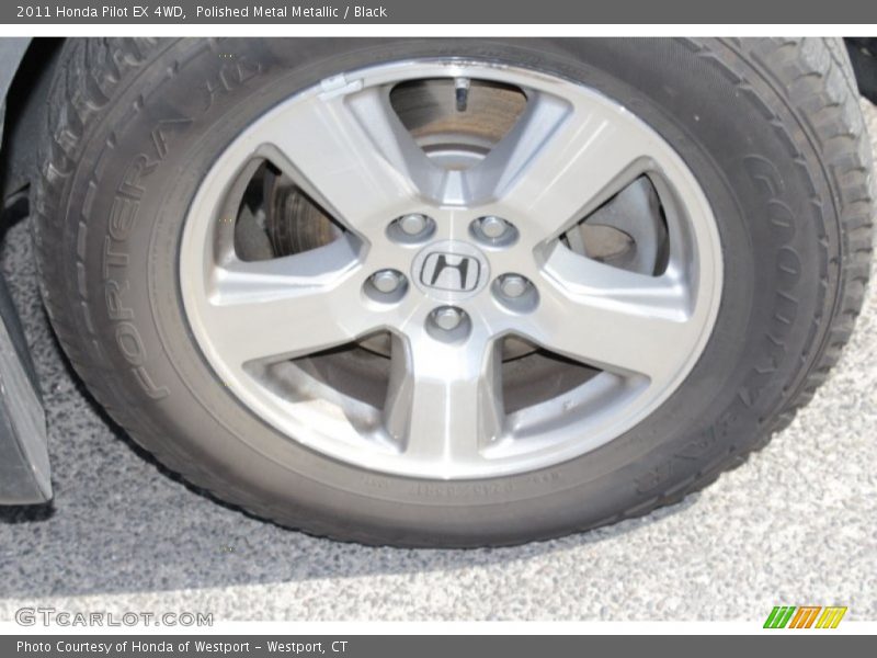 Polished Metal Metallic / Black 2011 Honda Pilot EX 4WD