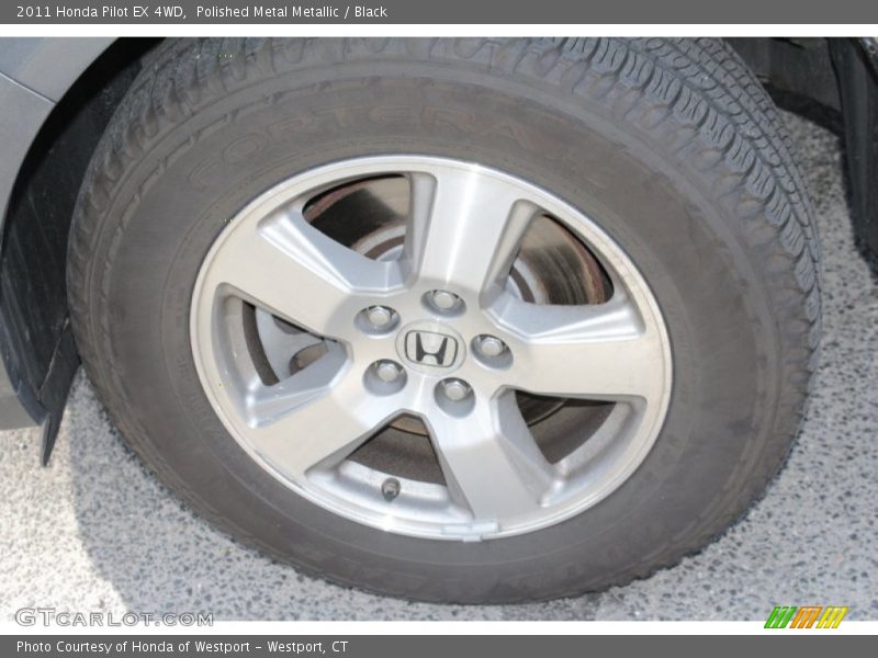Polished Metal Metallic / Black 2011 Honda Pilot EX 4WD