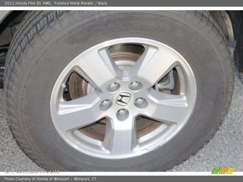 Polished Metal Metallic / Black 2011 Honda Pilot EX 4WD
