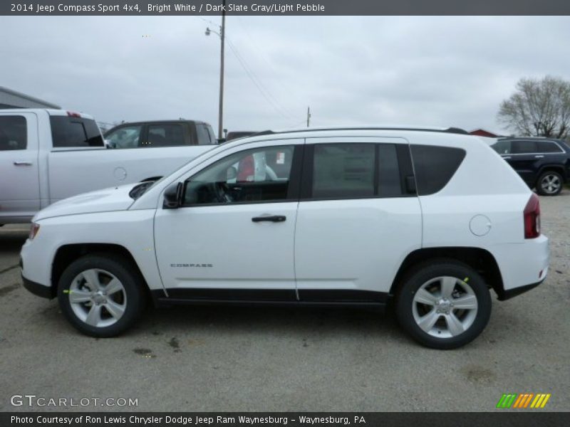 Bright White / Dark Slate Gray/Light Pebble 2014 Jeep Compass Sport 4x4