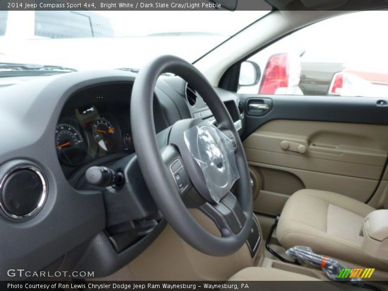 Bright White / Dark Slate Gray/Light Pebble 2014 Jeep Compass Sport 4x4